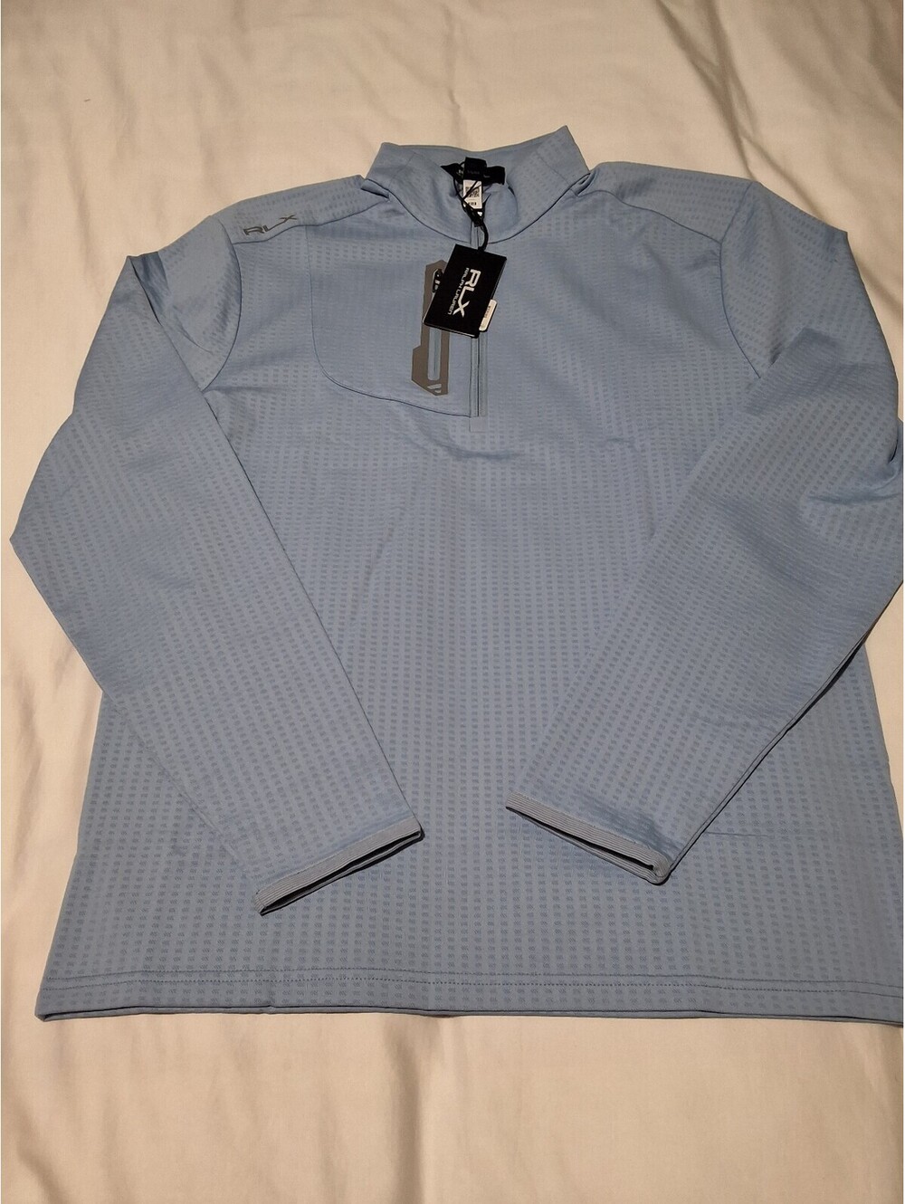 RLX Ralph Lauren Light Blue Quarter-Zip Pullover Sweatshirt Medium
